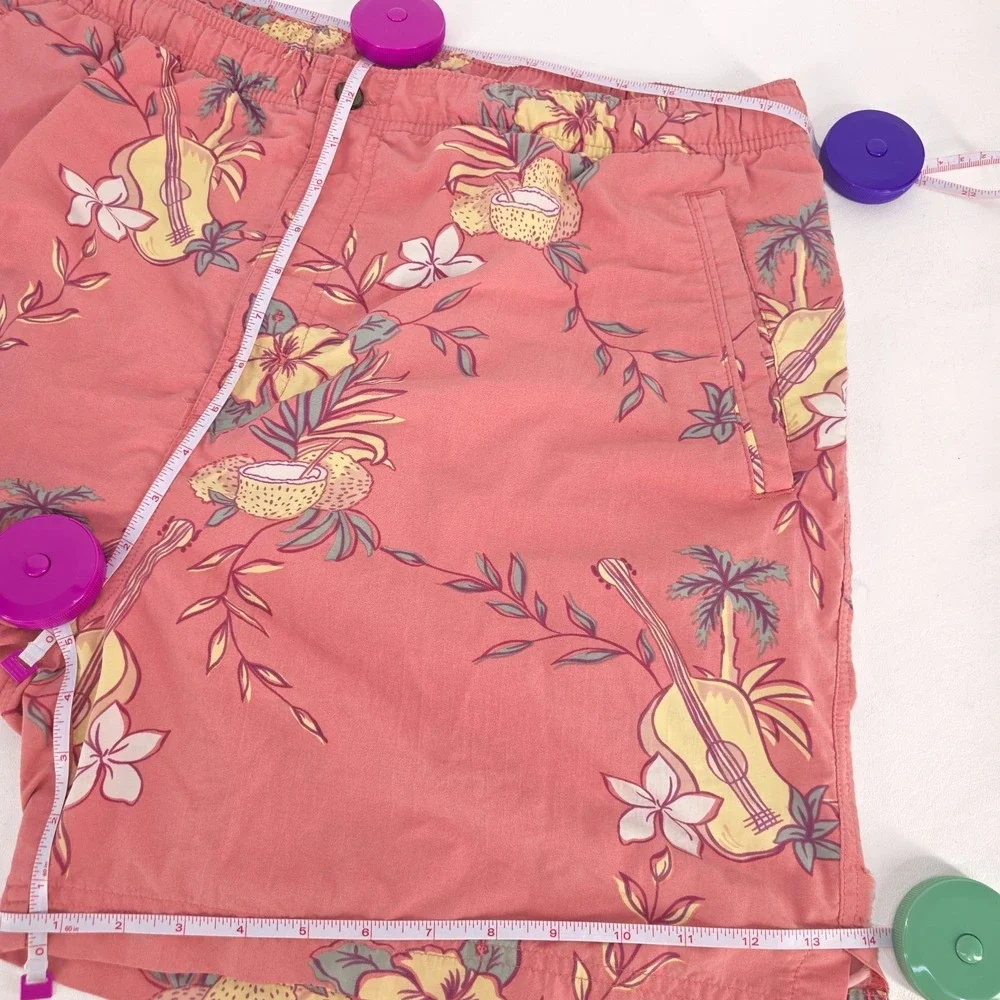 VTG 90s Tommy Bahama Swim Shorts Trunks Large Paradise Nation Lined Aloha Floral